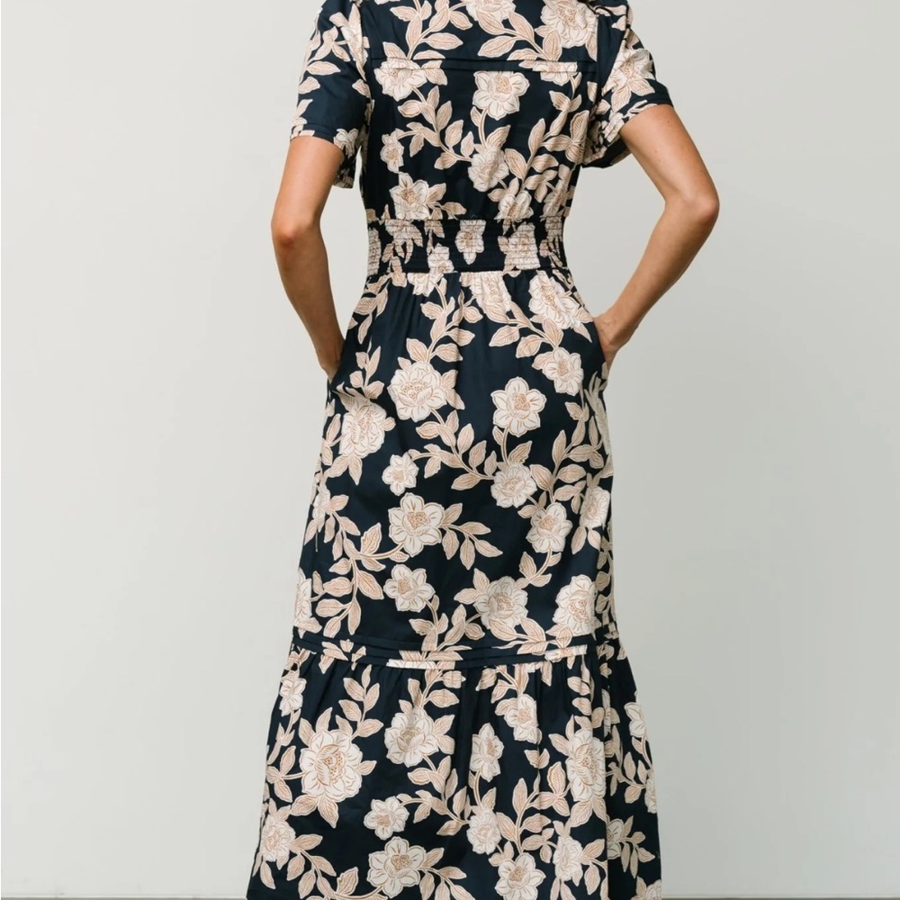 Baltic Born Black and Cream Floral Maxi Dress - Picture 4 of 8